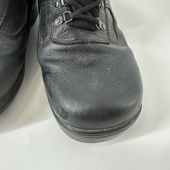 * Drew Black Leather Lace-Up Ankle Boots For Men Size 9.5 6E